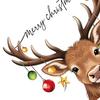 Festive Window Clings Christmas Elk Toilet Seat Cover Sticker, Cartoon Reindeer Lid Durable Waterproof Decals Decal, Self-Adhesive