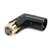 3Pin Male to Female Right Angled Microphones Auditory Adapter for Sound Engineer Professional