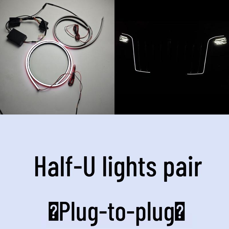 Hongqi HS3 PHEV Model 23-25 U-Shaped Light Dragon Whisker Luminous Car Logo Streamer Fender Light.
