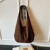 Suede Bag Women's Large Capacity Autumn and Winter Retro Shoulder Underarm Bag Commuter Tote Bag