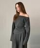 Baseukala [Set] Off-Shoulder Shirring Top + Wide Pants Set-Up (3Colors)