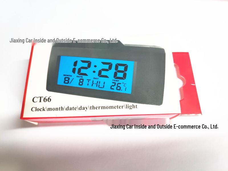 Luminous Car Clock & Thermometer - Electronic Calendar Temperature Watch