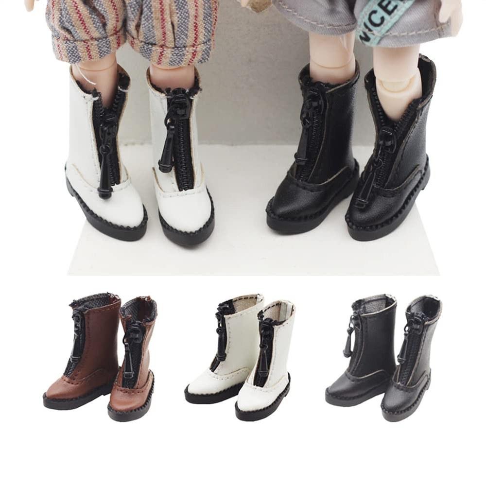 rakulifey OB11 Shoes Boots 11cm Obitsu Doll Accessories 1/12 BJD Shoes Black Three Colors Birthday Gift