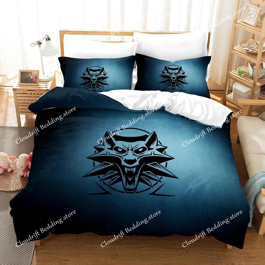 T-The W-witcher 3 Bedding Set Print Duvet Cover Pillowcase Teenagers and Adult quilt cover Home Textileextile