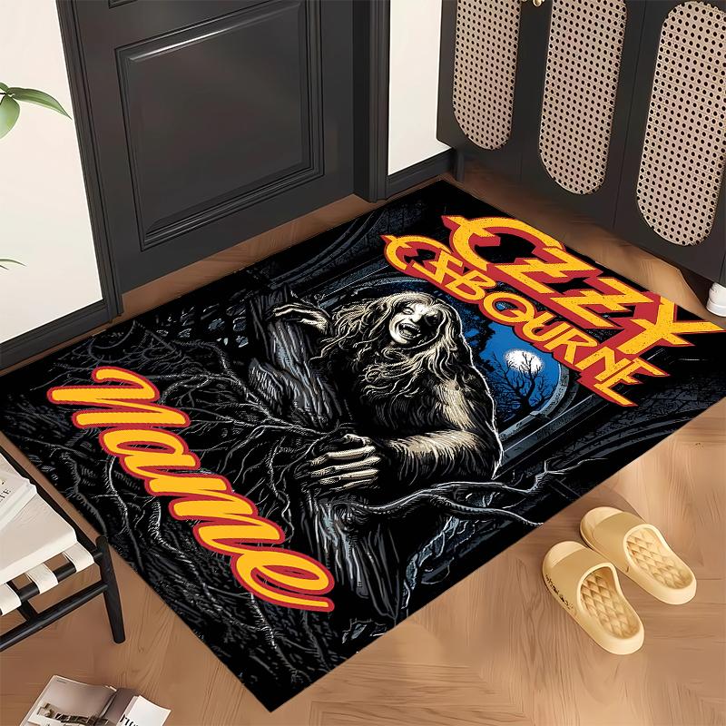 Ozzy Osbourne (5) Tappeto da Ufficio Personalizzato con Nome Decorazione Elegante per Soggiorno Camera da Letto Cucina