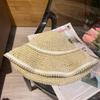 Hat Style Versatile Straw Woven Sweet Pearlwomens Sunshade Hatscaps Fisherman