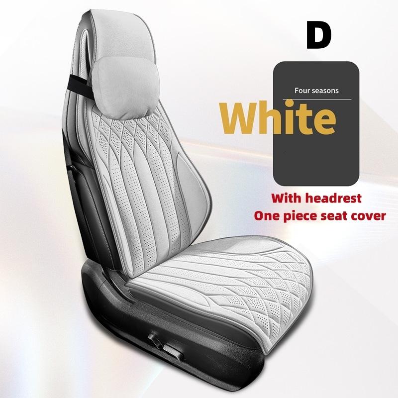 Suede Car Seat Cover Universal Front Seat Anti-skid Support Cushion Fashionable Luxury Car Interior Seat Vest Shape Protection