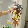 Cute Style Long Neck Giraffe Plush Keychain White Color Mouse Plush Pendant  Bag Charm Decor