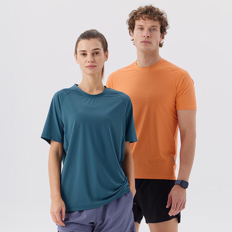 

Men s Quick-Dry Ice Silk Stretch Crew Neck T-Shirt - Breathable, High Elasticity, Short Sleeve, Sporty Design M