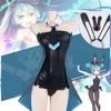 Black Hatsune Miku Bunny Cosplay Costume Cartoon Virtual Popular Characters