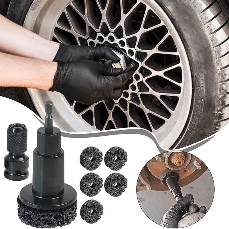 Instrument de Curățare Butuc Roată Auto Kit Curățător de Întreținere Măcinare Prezoane și Butuc Roată pentru Piulițe, Mașină și Camion