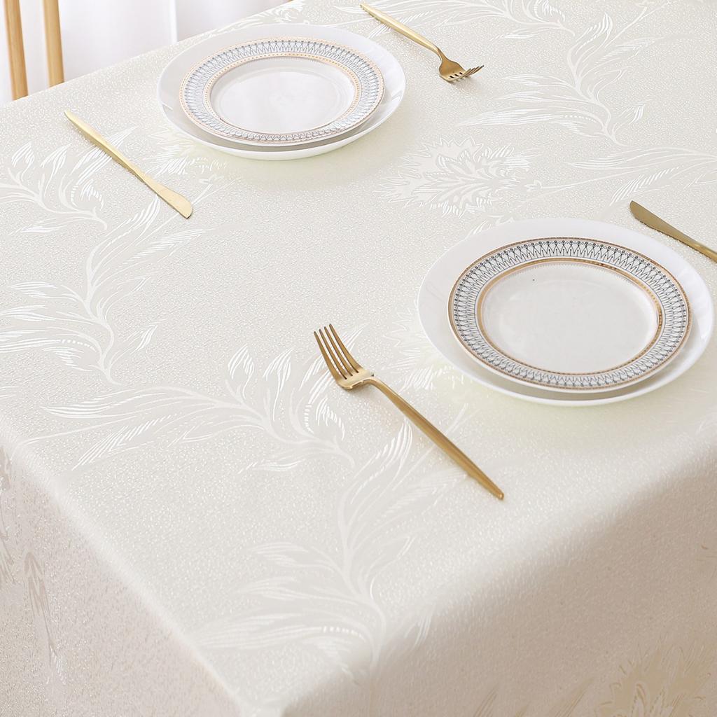French White Phoenix Tablecloth Family Table Cloth Hotel Rectangular Tablecloth Coffee Table Cover