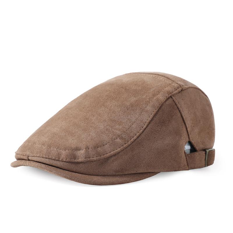 Velvet Peaked Cap Beret Men Women Sun Hat Retro Forward Hat