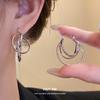 European and American hollow round simple fashion ear buckle retro temperament earrings light luxury high sense earrings design sense niche