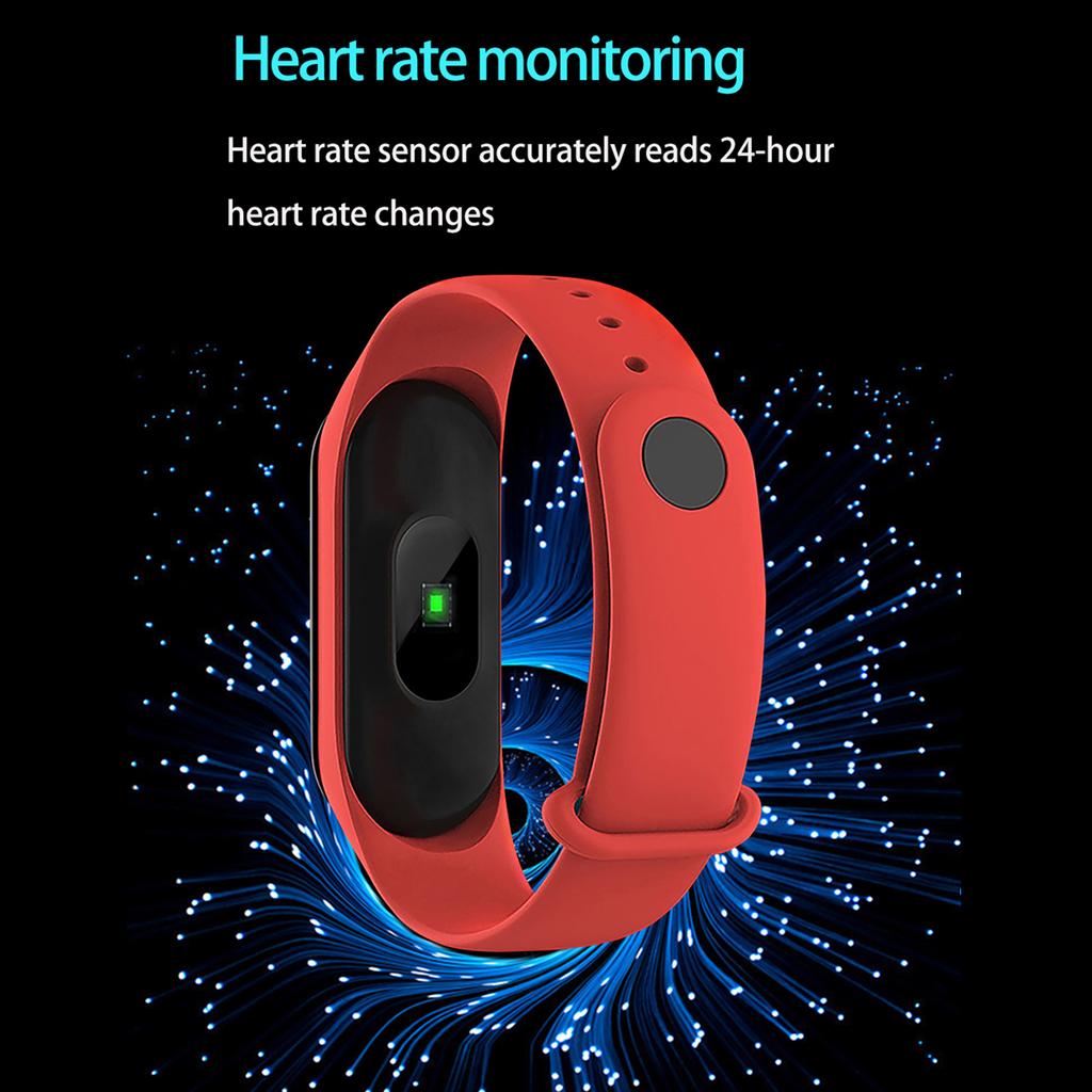 M4 Smart Sport Bracelet 0.96 LCD Single Touch Screen Sleep Heart Rate Blood Pressure Monitor Message Call Reminder