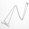 Stainless Steel Zodiac Horse Pendant Necklace with EKG Heartbeat Design