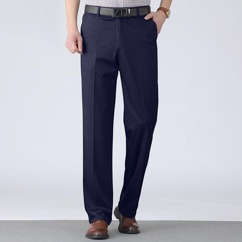 Fall And Winter Thick Summer Thin Dress Pants Casual Pants High Waist Long Pants Men's Pants Elastic