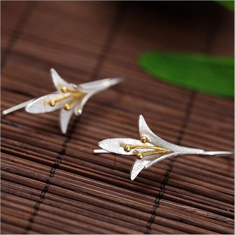 Thai Orchid Elegant Stud Earrings