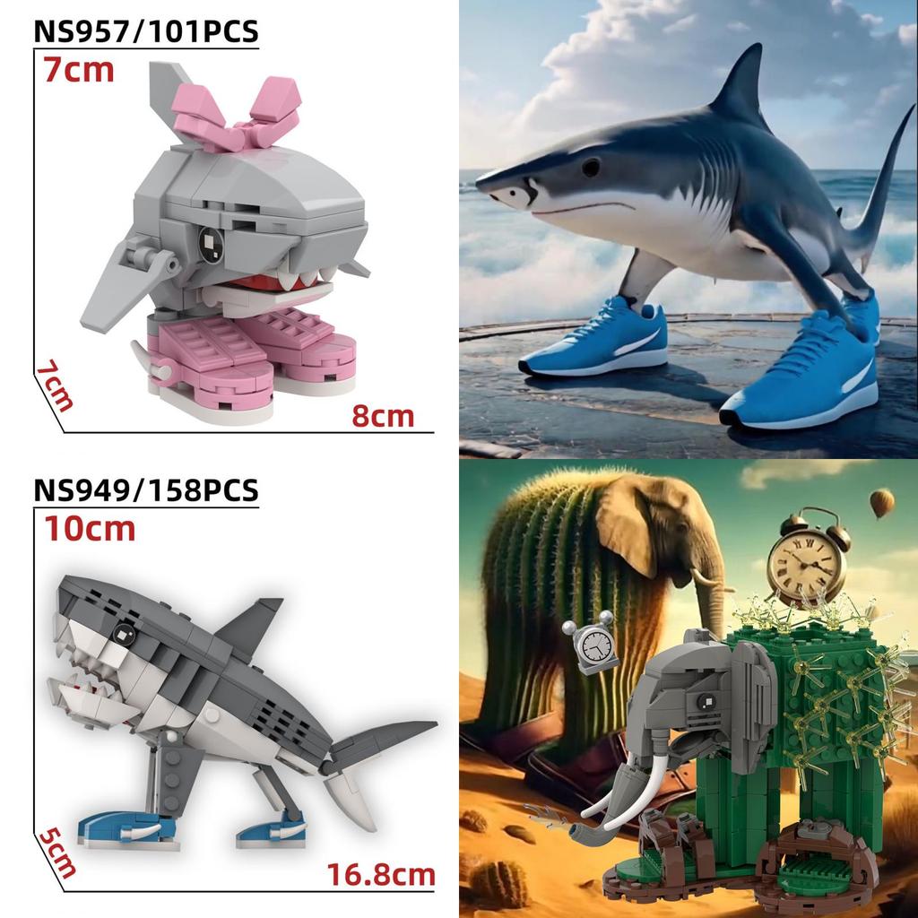 Tungtungtungsahur Abs Plastic Building Blocks Set With Mini Figures For Creative Play