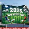 2D Flat Banner, 1 Piece. Football-themed Banner for 2026 Event, Indoor and Outdoor Sports Decoration.
