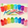 Color Classification Mathematical Operation Color Cup Children Puzzle Toy For Kids Math Learning Developmental Play