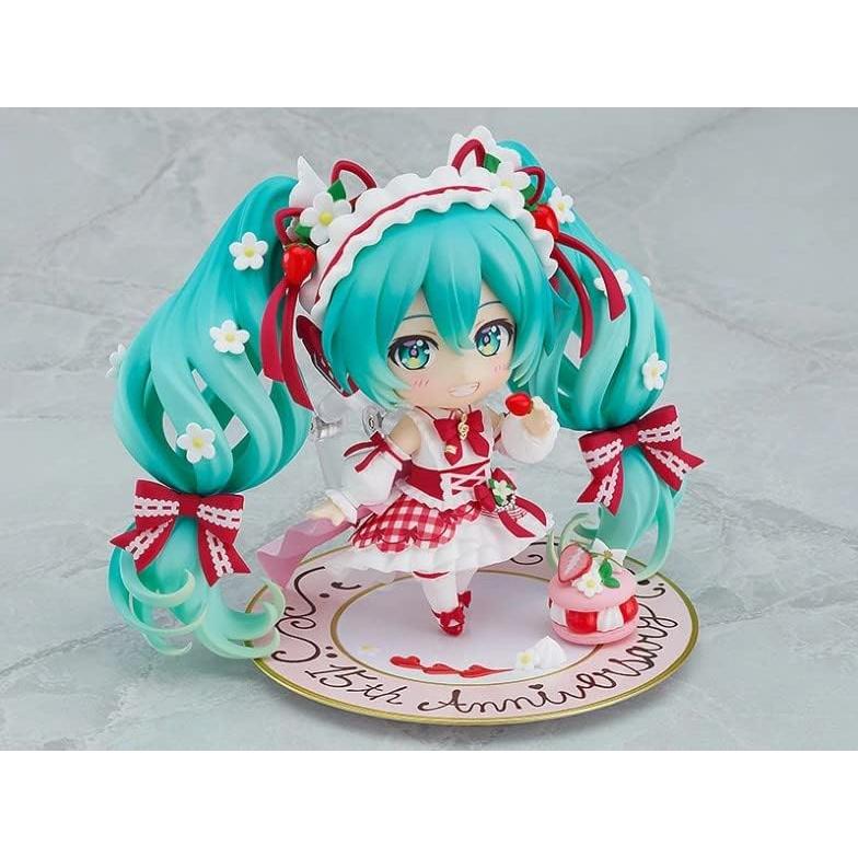 Nendoroid Hatsune Miku 15th Anniversary Ver. Plastic painted movable figure, non-scale, special pedestal included, visual acrylic stand drawn by En