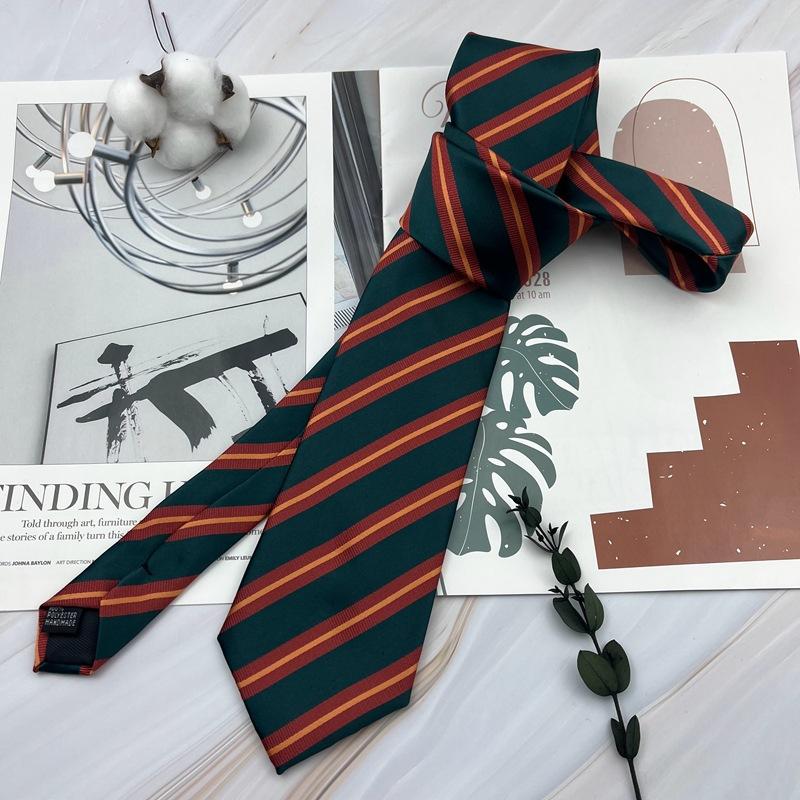 8 cm Stripete Slips Herre Formell Business Brudgom Bryllup Burgunder Kontrasterende Blå og Hvite Striper Herre- og Dame Håndknyttede Skjorter og Slips