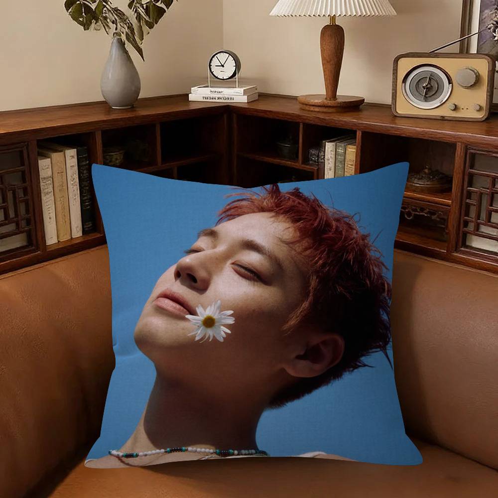Korean Idol P-Park Ji-Hoon Cushion Cover Pillowcase Upholstery Sofa Throw Pillow Home Decor Pillowcas