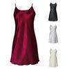 Chemise in Raso da Donna Abito a Spallina Casual Vestiti Lavabili per Adulti Madre Fidanzata Accessori da Indossare