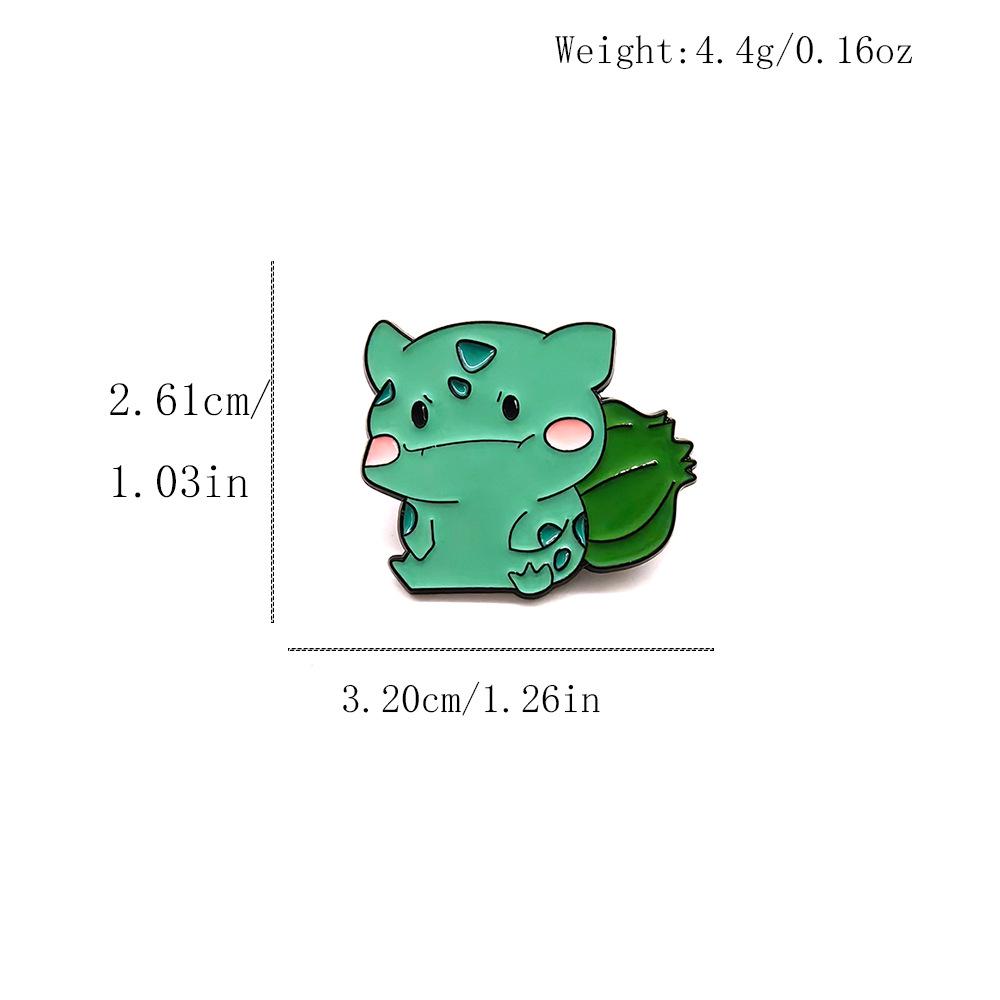 Cartoon Pokemon Monster Brooches: Charmander, Pikachu & Squirtle Pins