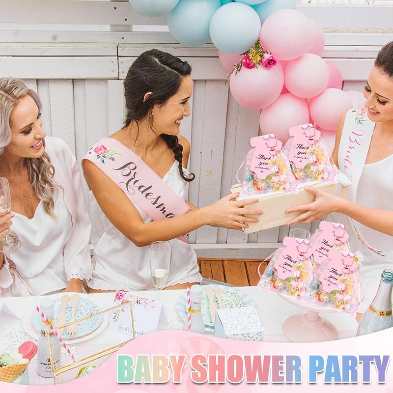 Baby Shower Angel Keychains Pink Baptism Favors With Thank You Card Pink Baby Girl Angel Charm Guest Favors Bulk For Birthday