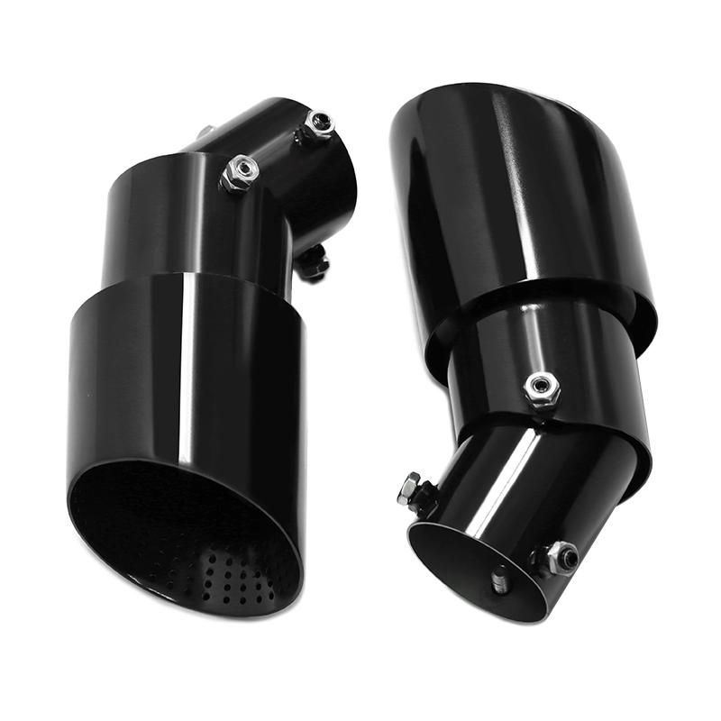 

1PCS 1.77-2.55 Inch(4.5cm-6.5cm) Adjustable Inlet Exhaust Tips Bolt-On Design Matte Black Stainless Steel Exhaust Tailpipe Tips 1PCS IN66MMOUT89MM