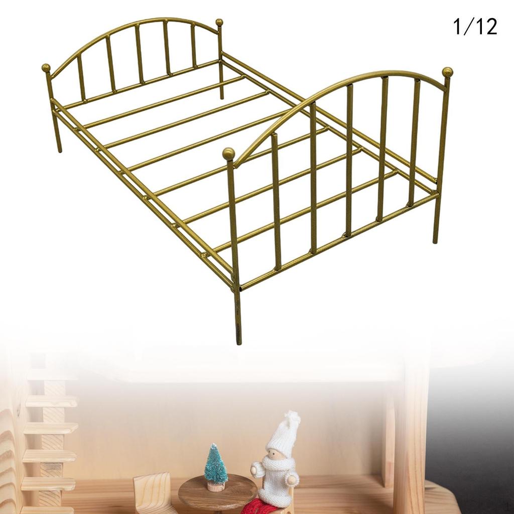 1:12 Scale Doll House Bed Dollhouse Furniture DIY Craft Miniature Accessories for