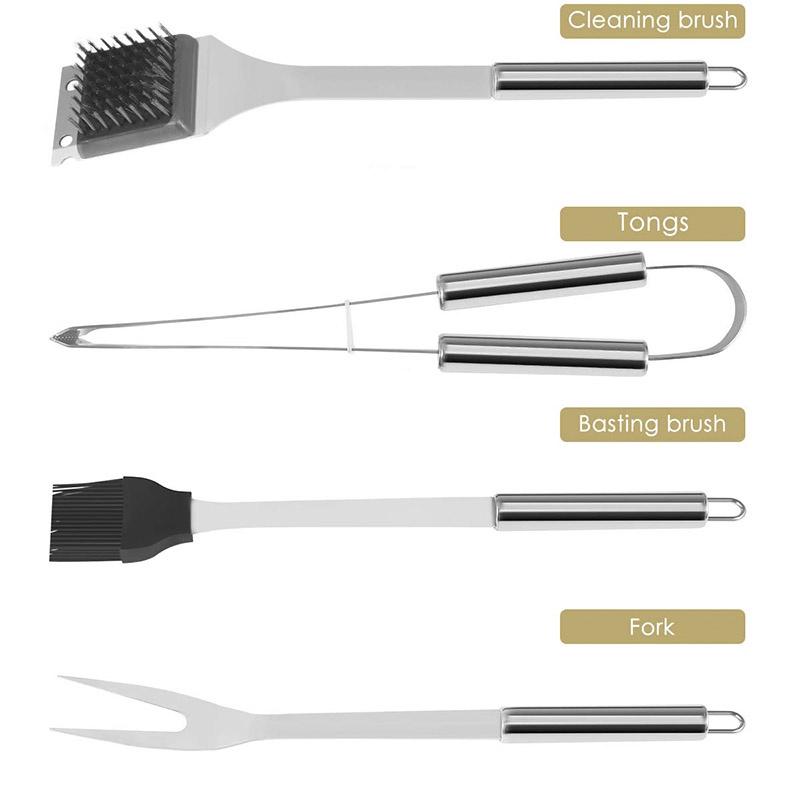 Grilling Bbq 20pcs Accessories Barbecue Grill Cooking Utensil Bbq Tool Kit Set