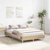 VidaXL Cadre de lit sans matelas chêne sonoma 140x190 cm, meuble de chambre à coucher, sommier, lit double, lit, châlit, lit 861059