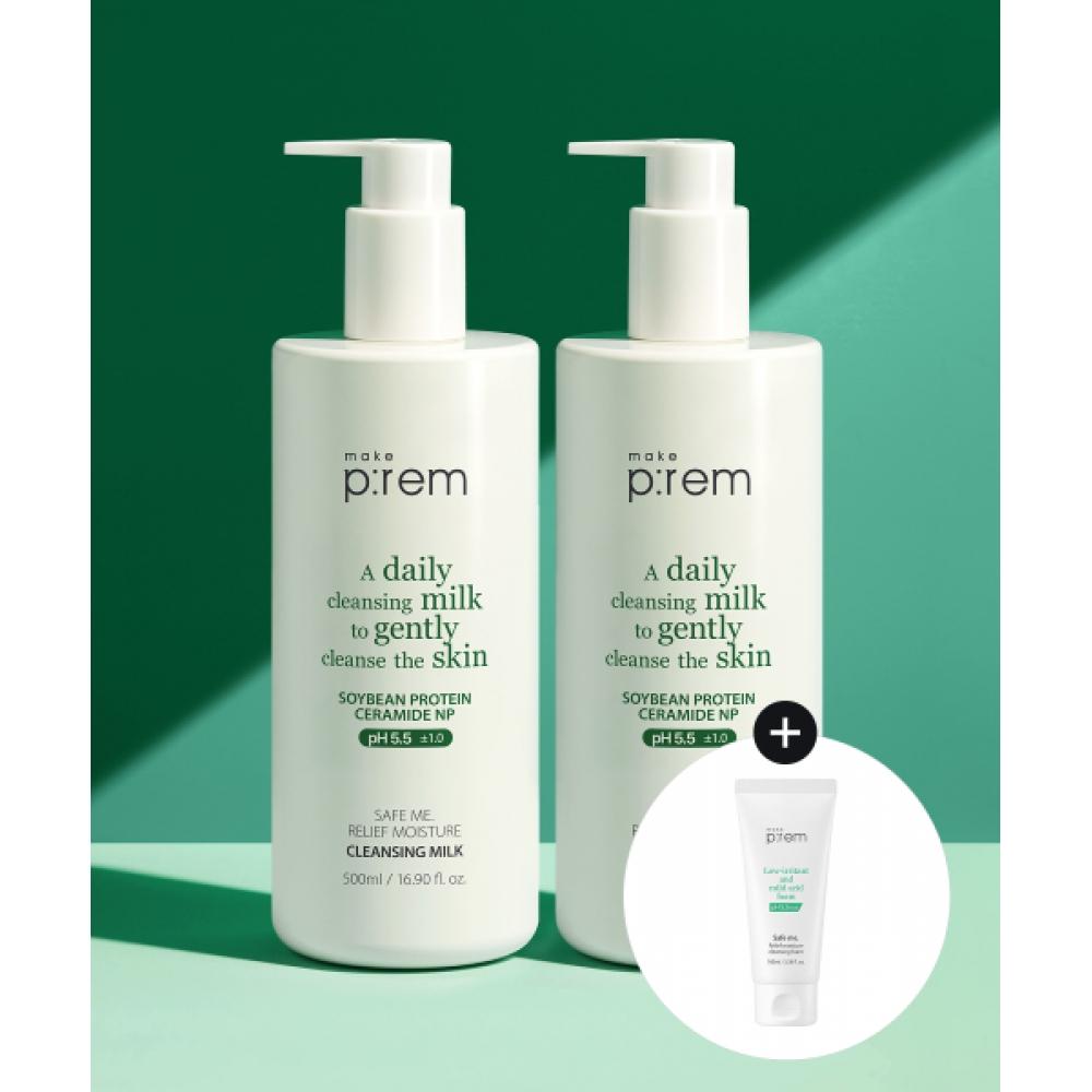 

Makeprem [free] [2 Pack] Safe Me Relief Moisture Cleansing Milk 500ml none