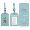 Thickened PU Leather Map-Stamped Luggage Tag & Passport Holder Set