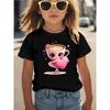 BALLERINA CAPPUCCINA Children's Casual Short-sleeved T-shirt with Gold Letters Cartoon Ballerina Cappuccino Print Top