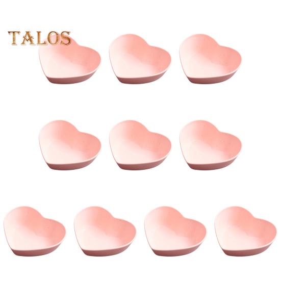 

10 шт. Блюдо для соусу Харчовий контакт Зберігайте чистоту Екологічно чистий модний портативний посуд у формі листя Блюдо для соусу Інструмент для посуду для ресторану Love Heart рожевий