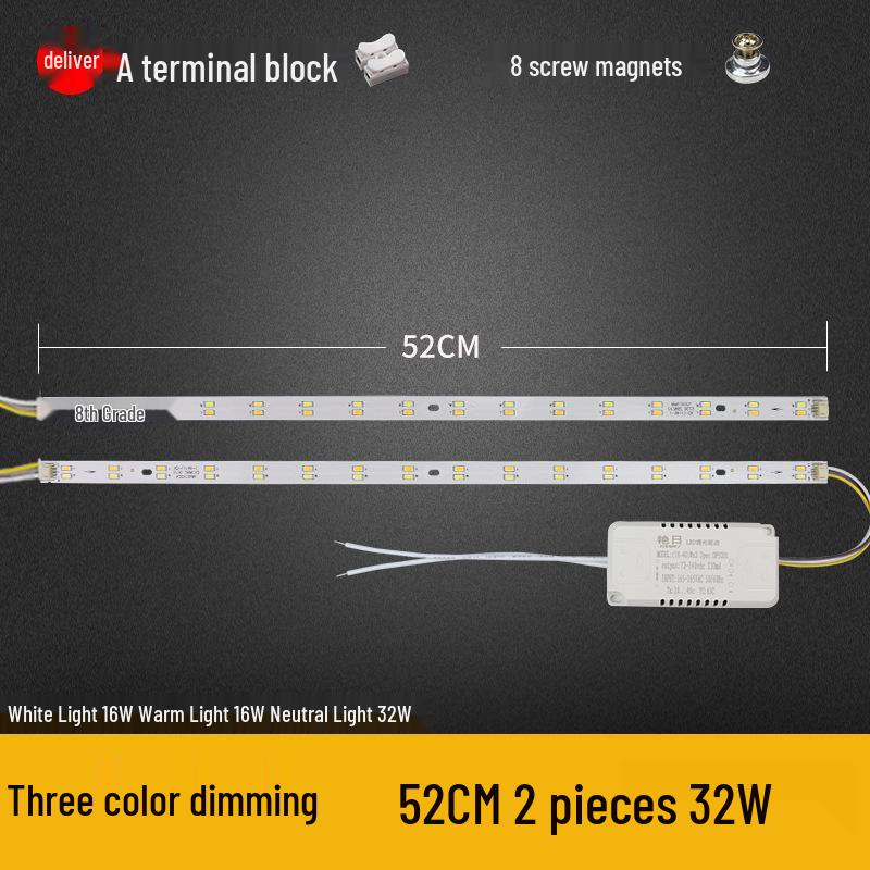 Dimmable LED Ceiling Light Panel: Dual/Triple Color Light Board & Bar