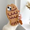 Cute Cartoon Animal 3D Taiyaki Fish Silicone Phone Case For iPhone 17Air 15 14 13 12 16 Pro Max With Pendant Shockproof Cover
