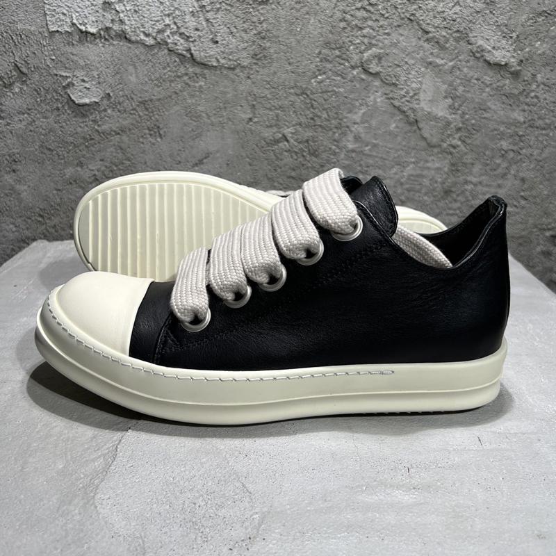 

Чоловіче взуття Натуральна шкіра Величезні шнурки Жіночі кросівки Мода Чорний Однотонний На шнурівці Чоловіче повсякденне взуття 38 чорний