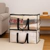2Pcs Large Capacity Transparent Storage Bag Double Zipper Moving Luggage Bags  Travel