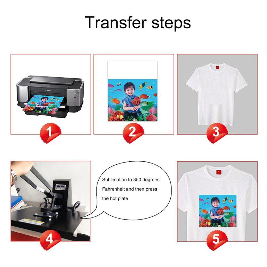 100pcs Sublimation Print Paper Polyester Cotton T Shirt Iron Transfer Paper Lx 2 Kop Billigt Fri Frakt Arliga Recensioner Med Bilder Joom