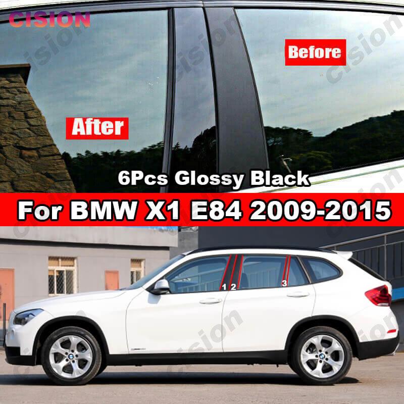 

Оконная дверная колонна Центр B C Стойка Стойка Крышка для BMW X1 E84 2009-2015 Глянцевый черный углеродное волокно Зеркальный эффект ПК