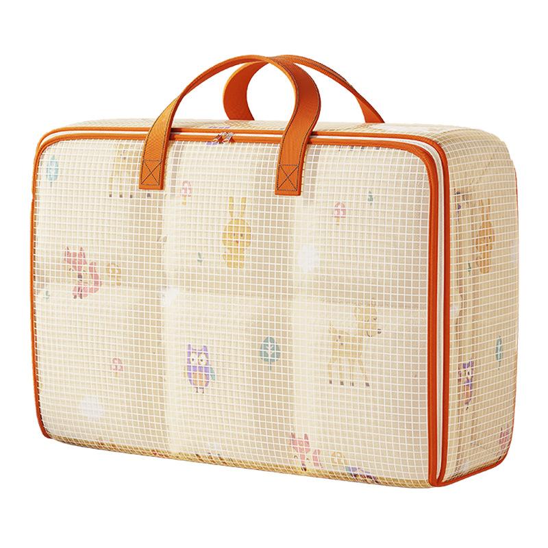 

1PC 35/45/75/120L Foldable Handling Bag Wardrobe Storage Bag Heavy Handbag Oversized Sweater Blanket Storage Bag 35L чистий