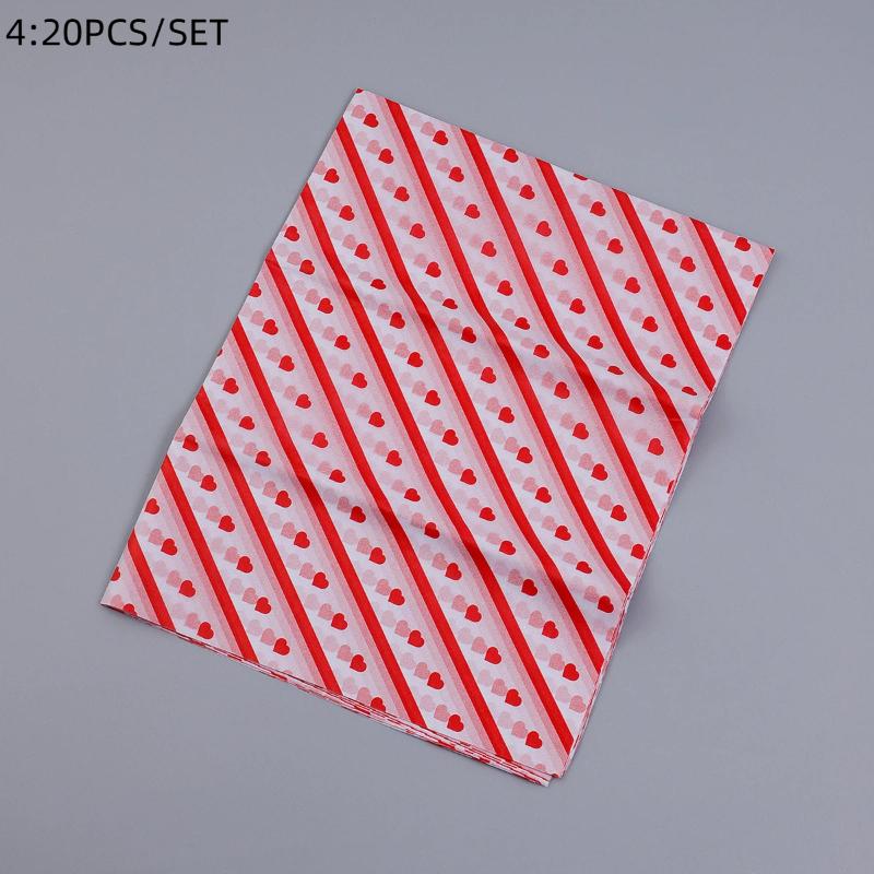 Romantic Gift Wrapping Paper Sheets - Love Themed Design for Valentine's Day, Anniversary, Wedding
