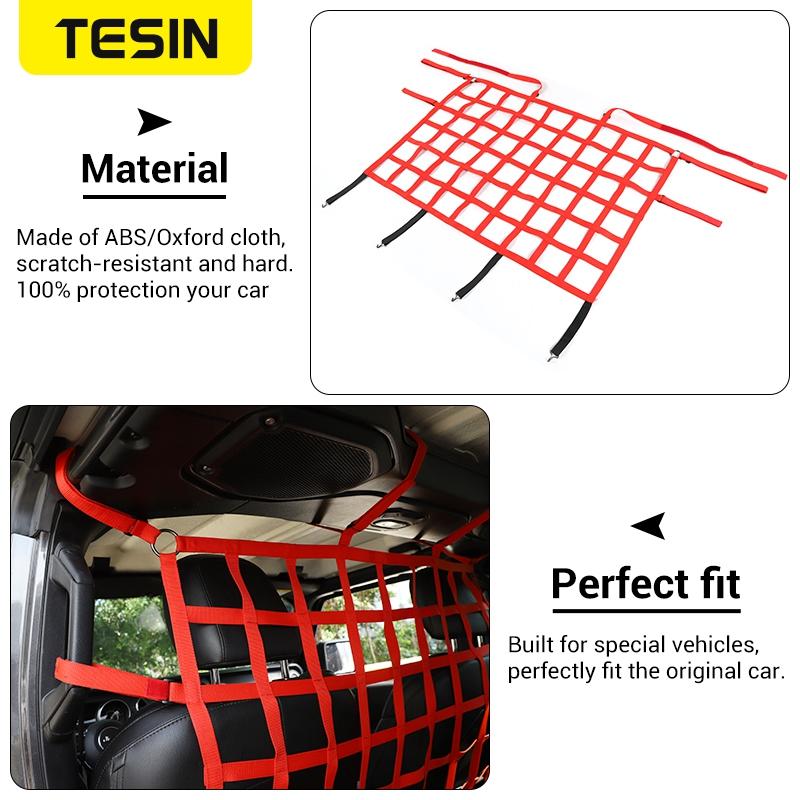 Plasă de izolare pentru scaunul din spate al mașinii cu 2/4 uși, barieră pentru scaunul din spate pentru animale de companie, plasă de separare pentru mașină pentru Jeep Wrangler JK JL JT