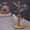 Set Baumform Holz Teetasse Lagerung Halter Stehen Becher Hängen Display Rack Drinkware Regal 6 Haken