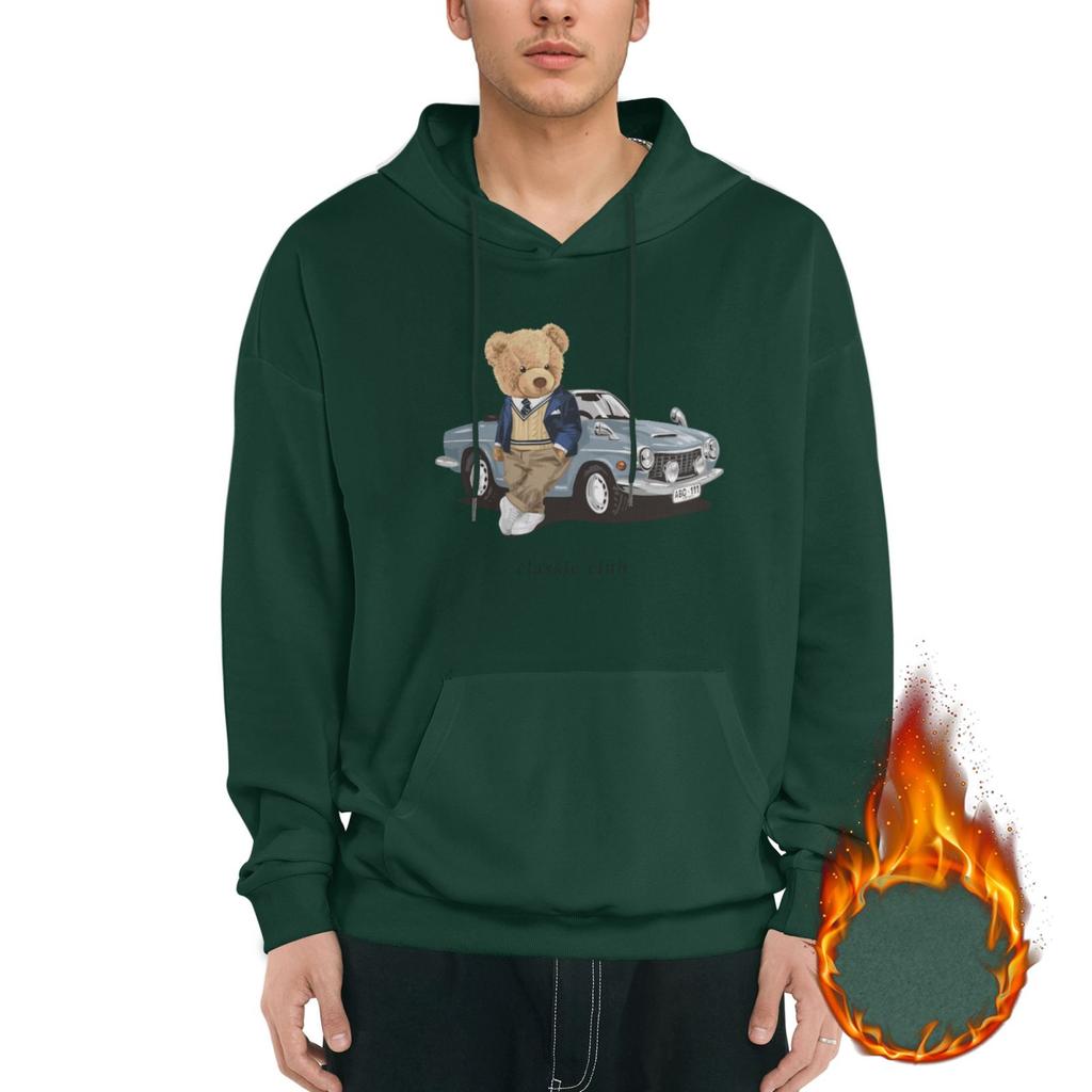 1 Pack Men’s Thick Fleece Hoodie Warm Lined Pullover Hooded Sweatshirt Casual Streetwear Winter Daily Fit M-3XL